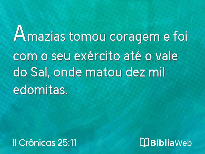 II Crônicas 25:11 em imagem para compartilhar