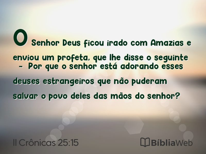II Crônicas 25:15 em imagem para compartilhar