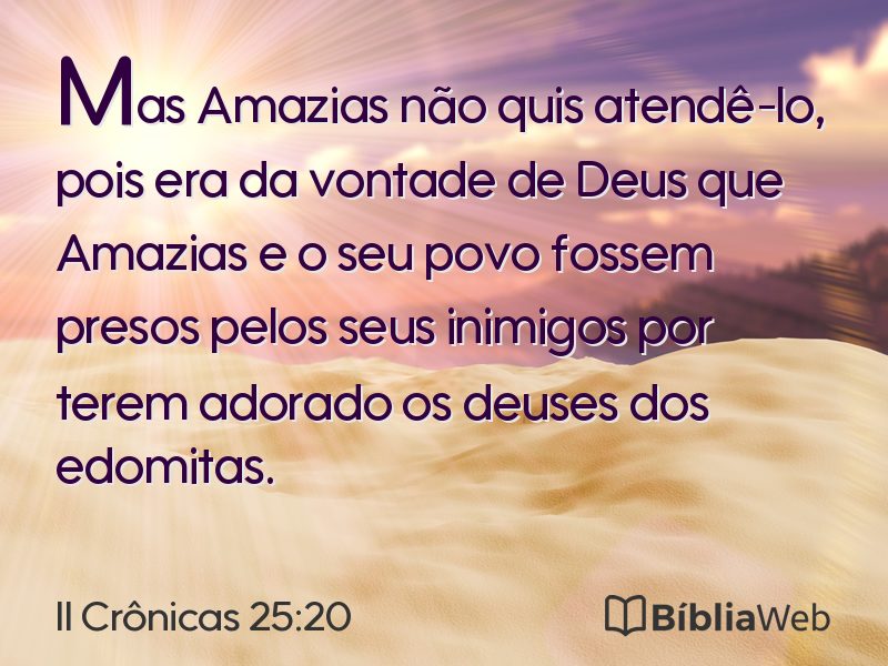 II Crônicas 25:20 em imagem para compartilhar