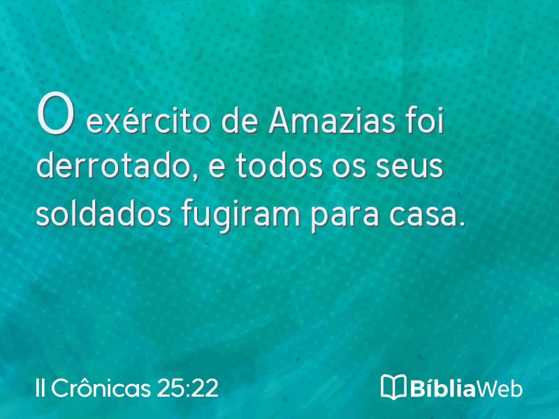 II Crônicas 25:22 em imagem para compartilhar