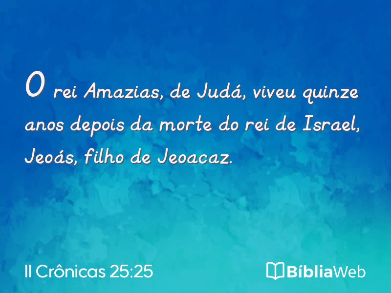 II Crônicas 25:25 em imagem para compartilhar