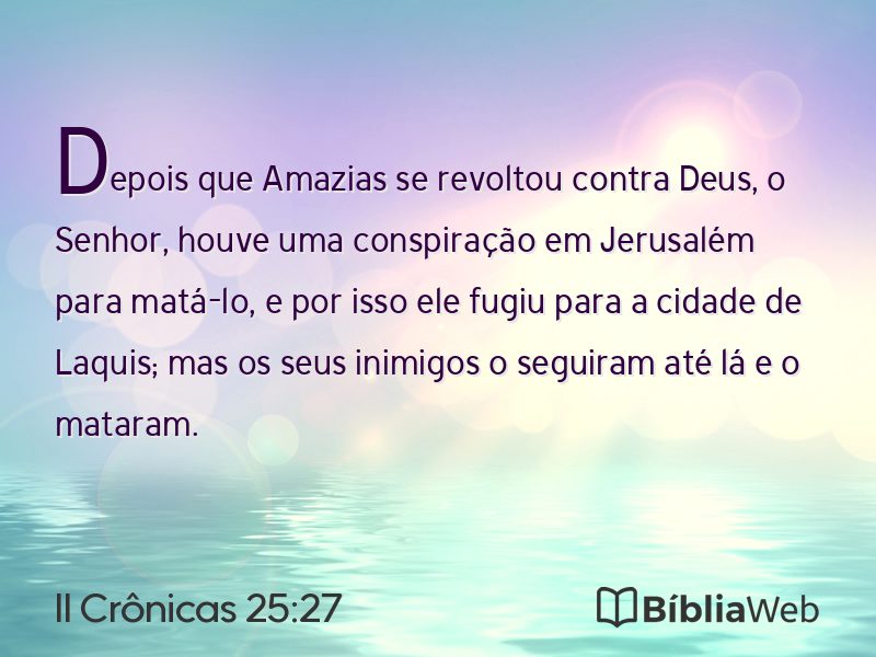 II Crônicas 25:27 em imagem para compartilhar