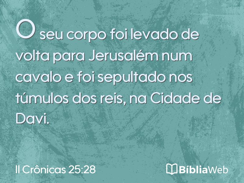II Crônicas 25:28 em imagem para compartilhar