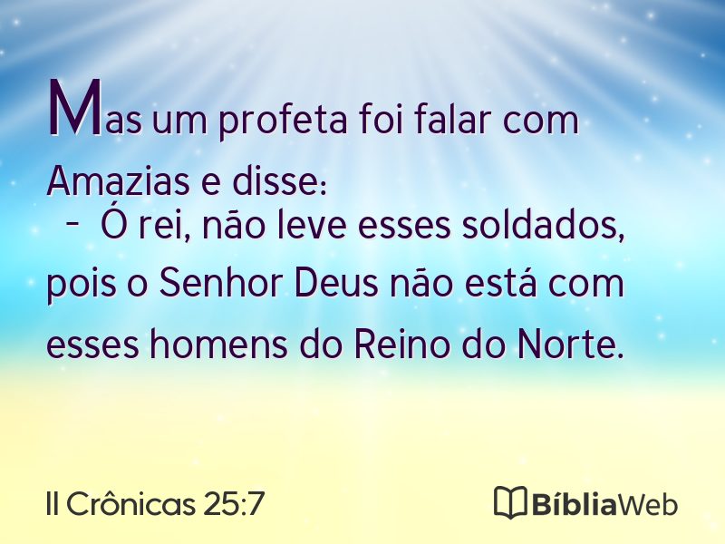 II Crônicas 25:7 em imagem para compartilhar