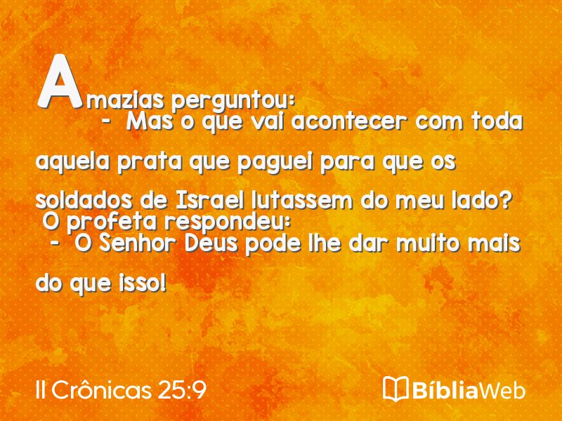 II Crônicas 25:9 em imagem para compartilhar