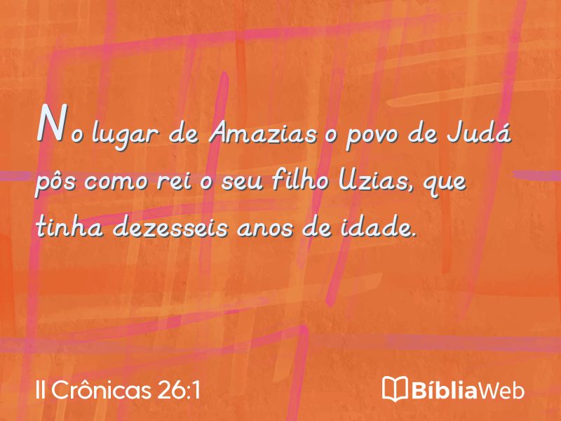 II Crônicas 26:1 em imagem para compartilhar