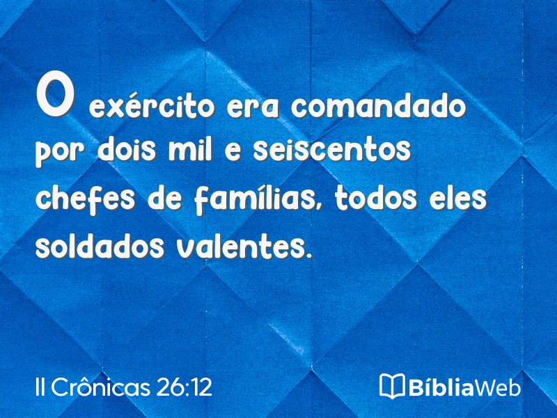 II Crônicas 26:12 em imagem para compartilhar