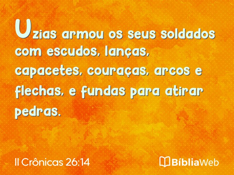 II Crônicas 26:14 em imagem para compartilhar
