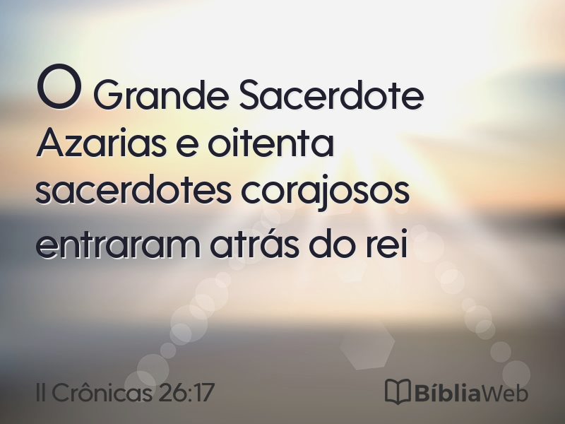 II Crônicas 26:17 em imagem para compartilhar