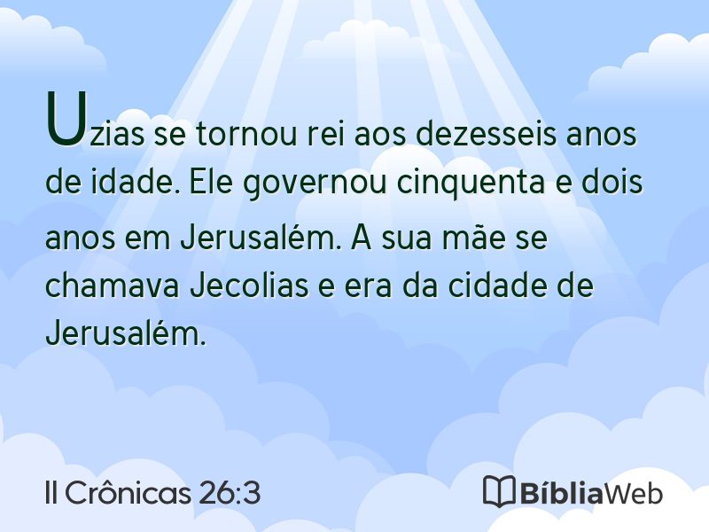 II Crônicas 26:3 em imagem para compartilhar