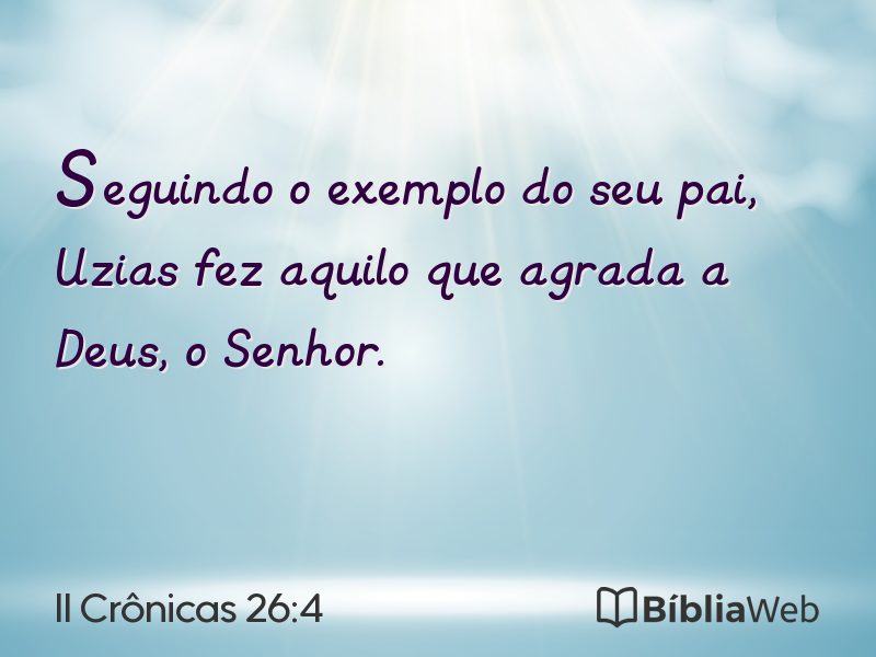 II Crônicas 26:4 em imagem para compartilhar