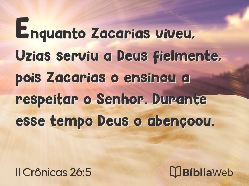 II Crônicas 26:5 em imagem para compartilhar