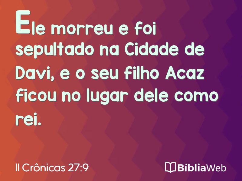II Crônicas 27:9 em imagem para compartilhar