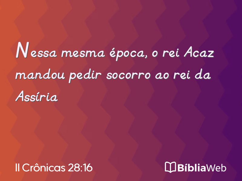 II Crônicas 28:16 em imagem para compartilhar