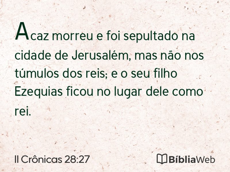 II Crônicas 28:27 em imagem para compartilhar