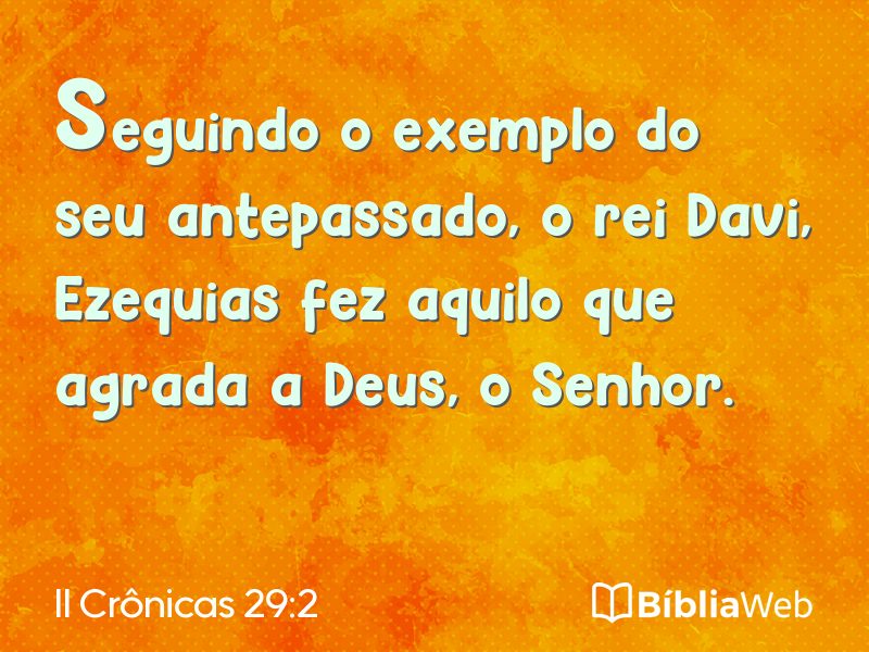 II Crônicas 29:2 em imagem para compartilhar