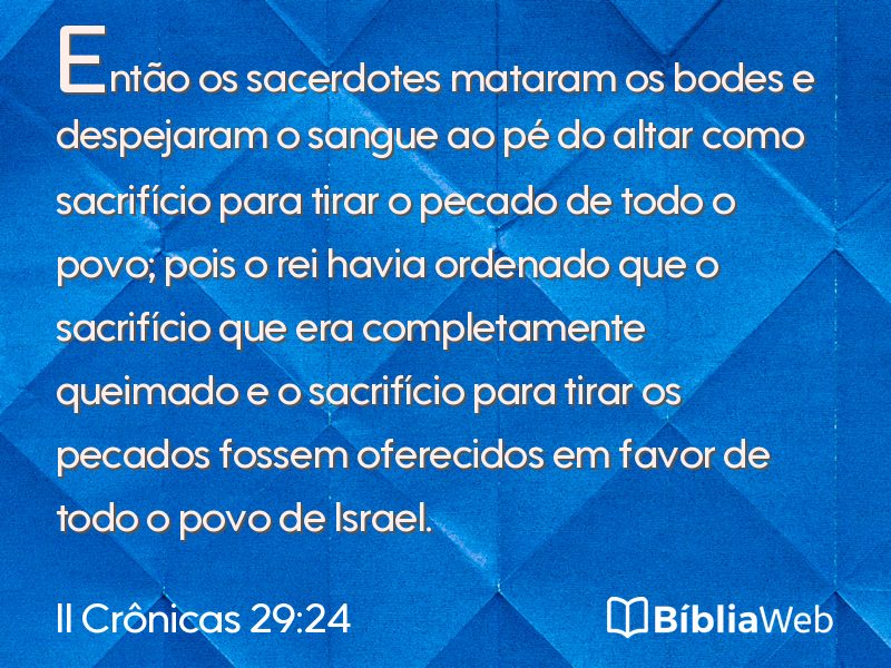 II Crônicas 29:24 em imagem para compartilhar