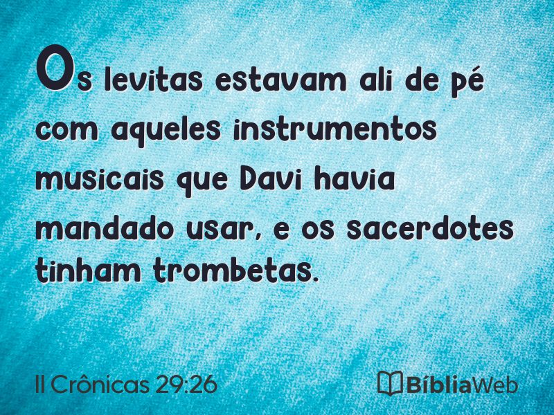 II Crônicas 29:26 em imagem para compartilhar