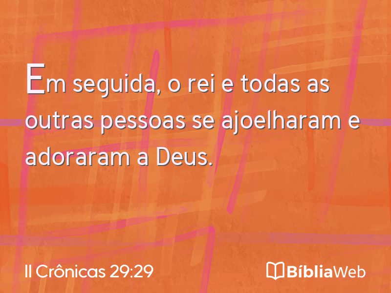 II Crônicas 29:29 em imagem para compartilhar