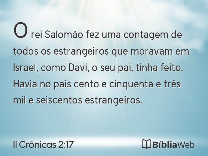 II Crônicas 2:17 em imagem para compartilhar