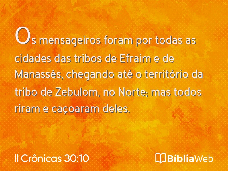 II Crônicas 30:10 em imagem para compartilhar