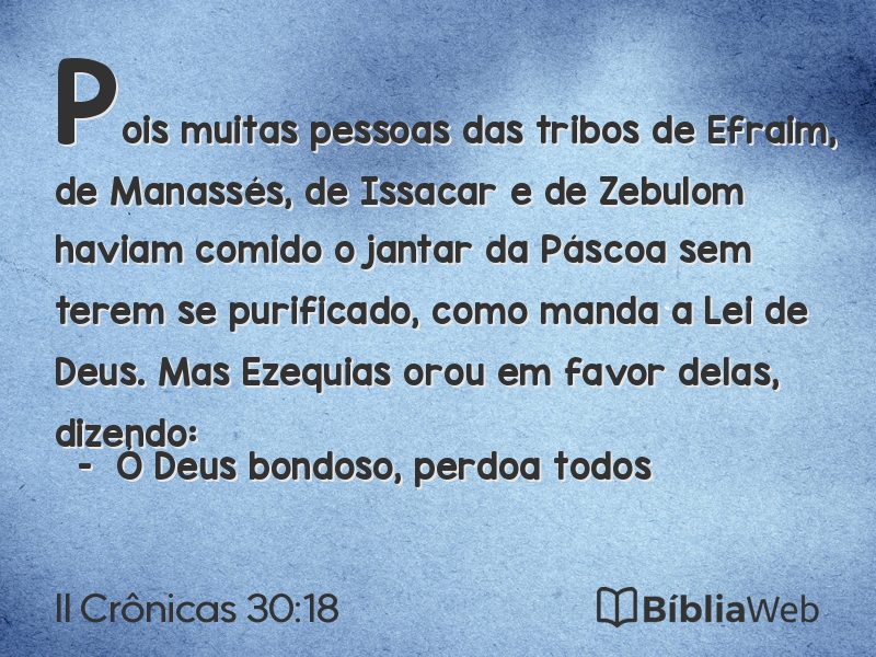 II Crônicas 30:18 em imagem para compartilhar