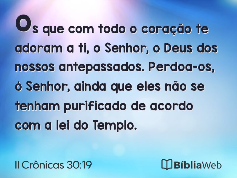 II Crônicas 30:19 em imagem para compartilhar