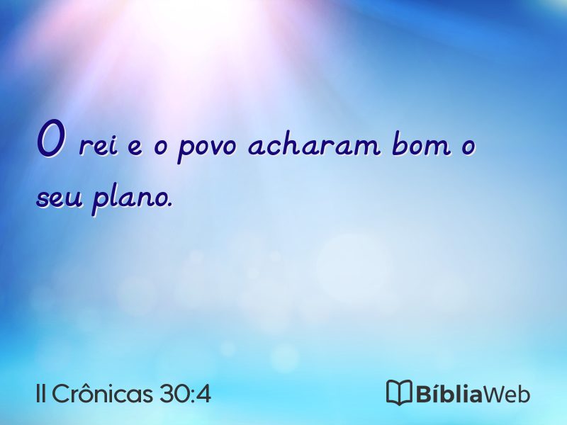 II Crônicas 30:4 em imagem para compartilhar