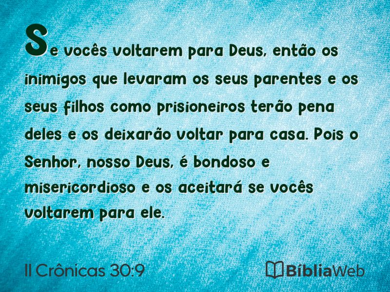 II Crônicas 30:9 em imagem para compartilhar