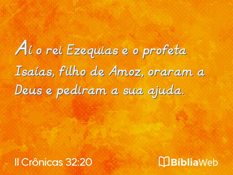 II Crônicas 32:20 em imagem para compartilhar