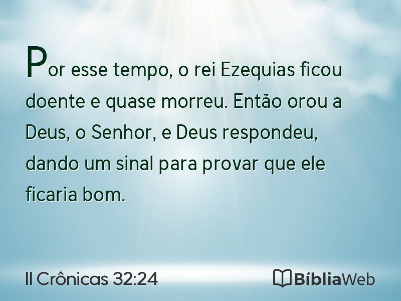 II Crônicas 32:24 em imagem para compartilhar