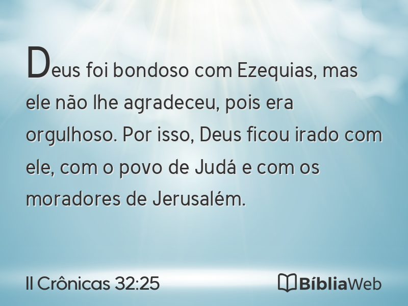 II Crônicas 32:25 em imagem para compartilhar
