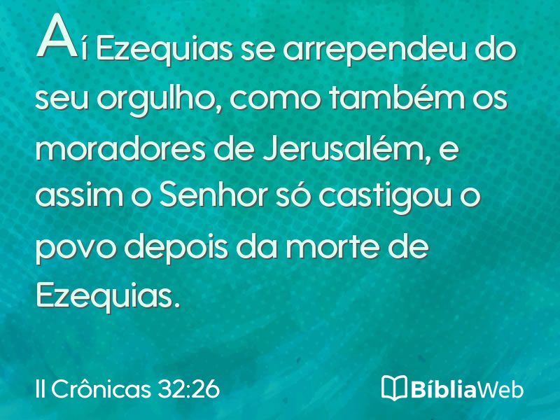 II Crônicas 32:26 em imagem para compartilhar