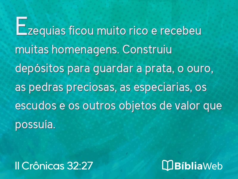 II Crônicas 32:27 em imagem para compartilhar