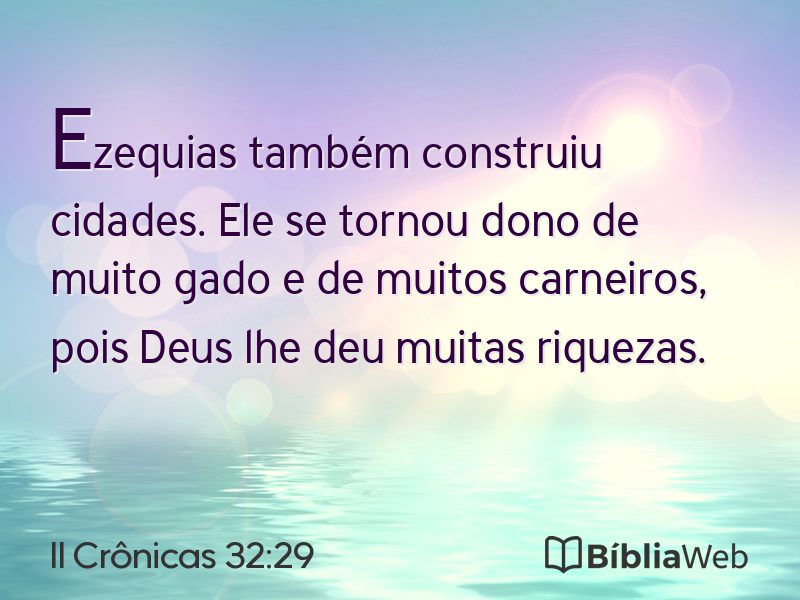 II Crônicas 32:29 em imagem para compartilhar