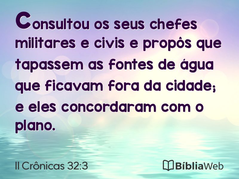 II Crônicas 32:3 em imagem para compartilhar