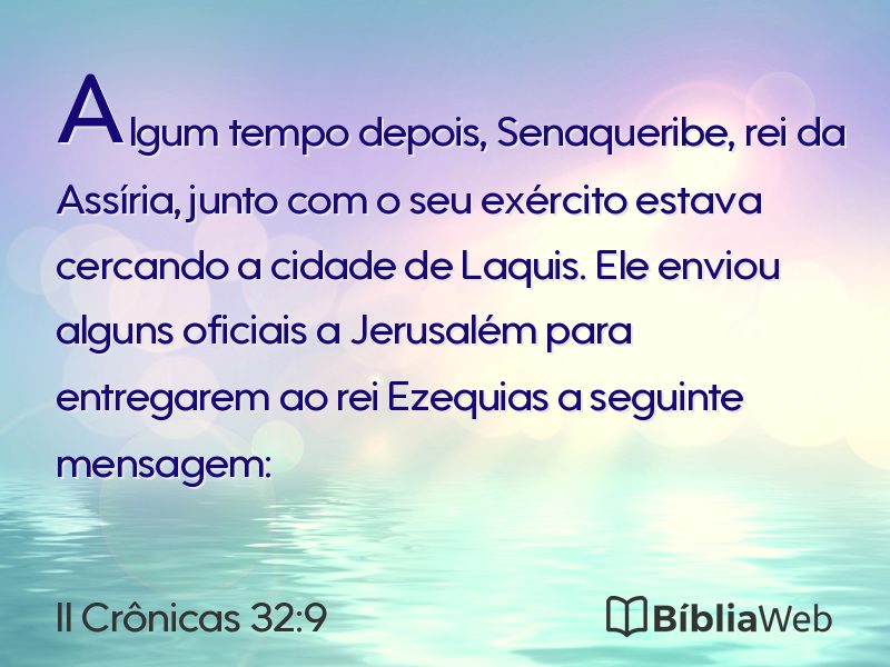 II Crônicas 32:9 em imagem para compartilhar
