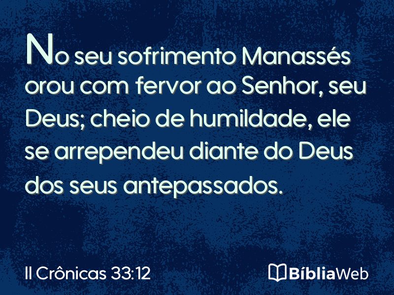 II Crônicas 33:12 em imagem para compartilhar