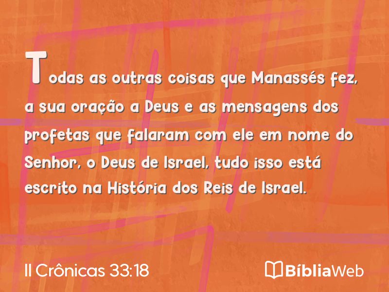 II Crônicas 33:18 em imagem para compartilhar