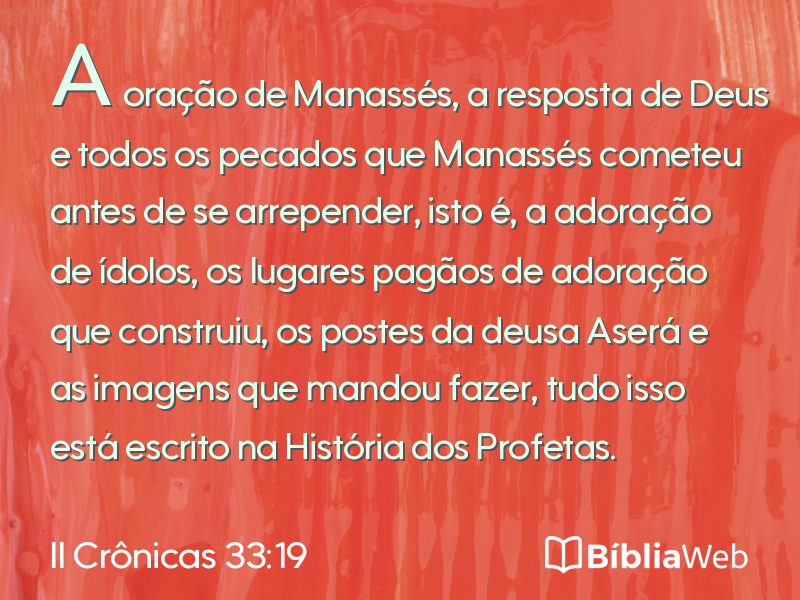 II Crônicas 33:19 em imagem para compartilhar
