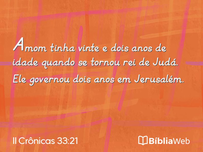 II Crônicas 33:21 em imagem para compartilhar