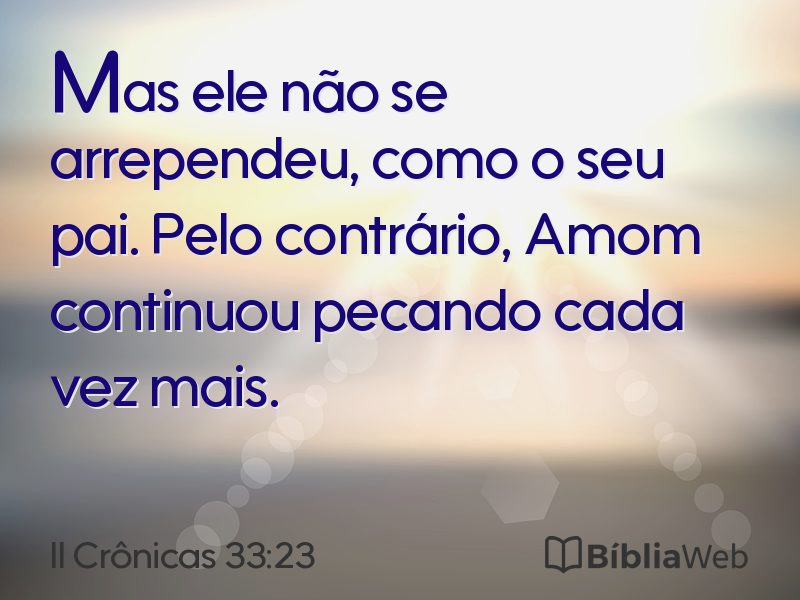 II Crônicas 33:23 em imagem para compartilhar