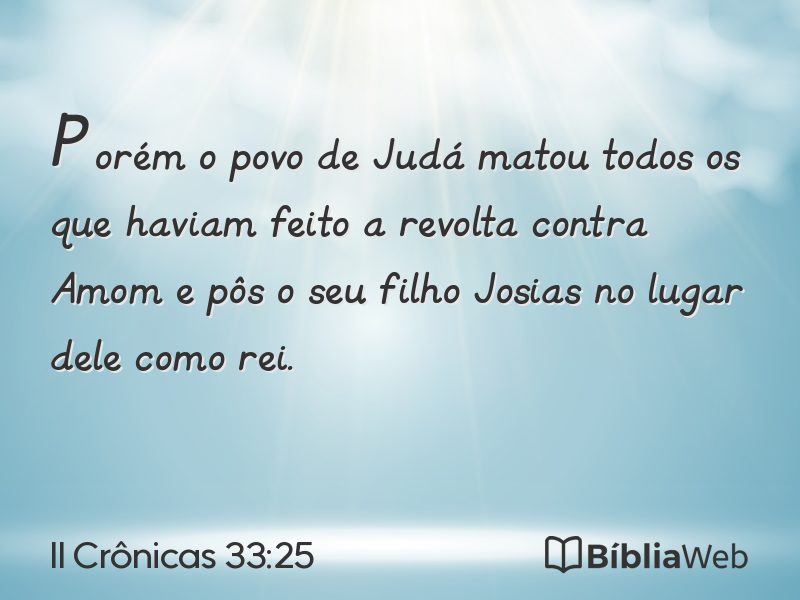 II Crônicas 33:25 em imagem para compartilhar