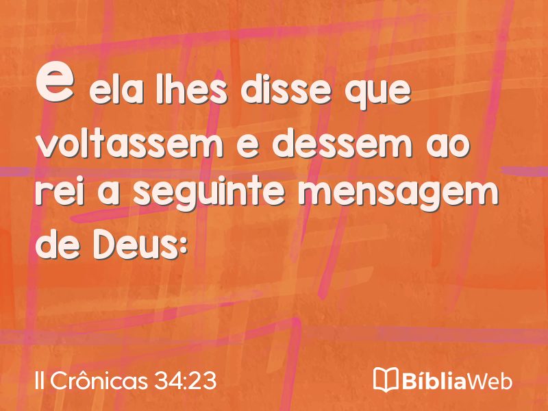 II Crônicas 34:23 em imagem para compartilhar