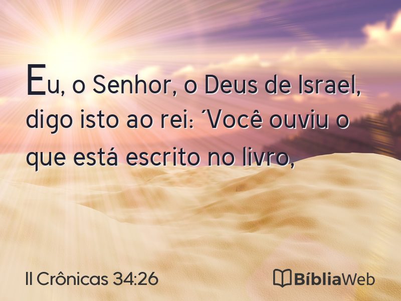 II Crônicas 34:26 em imagem para compartilhar