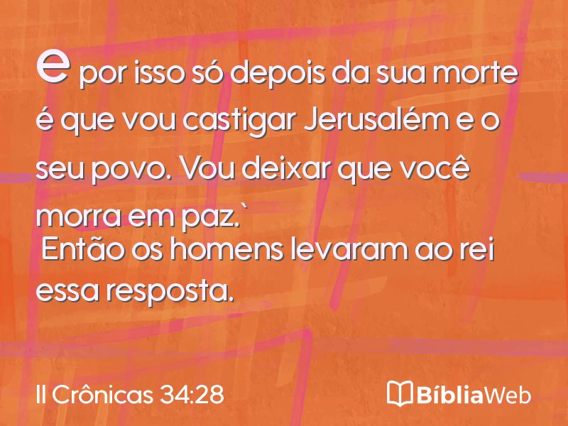 II Crônicas 34:28 em imagem para compartilhar