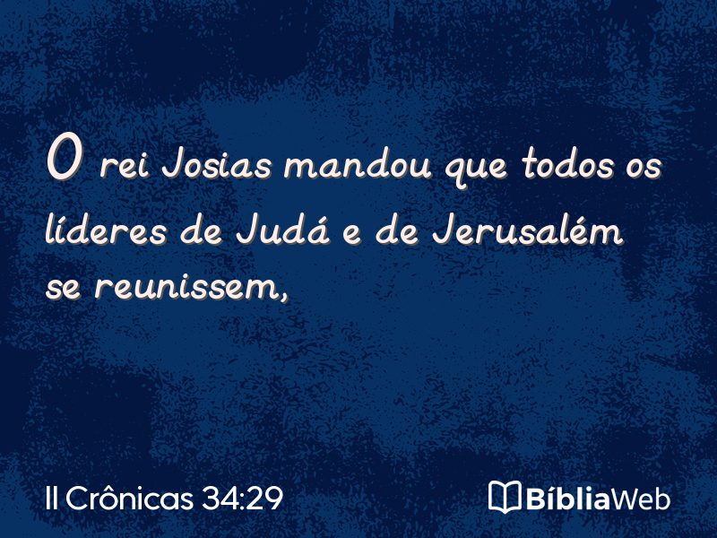 II Crônicas 34:29 em imagem para compartilhar