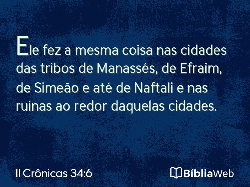 II Crônicas 34:6 em imagem para compartilhar