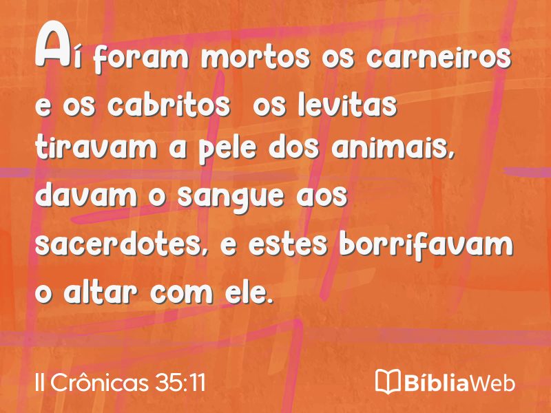 II Crônicas 35:11 em imagem para compartilhar