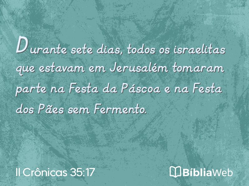 II Crônicas 35:17 em imagem para compartilhar